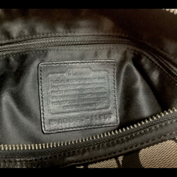 VTG Coach BoHo Canvas & Leather Shoulder Handbag - Picture 11 of 11